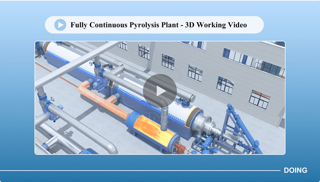 Continuous pyrolysis plant 3d video