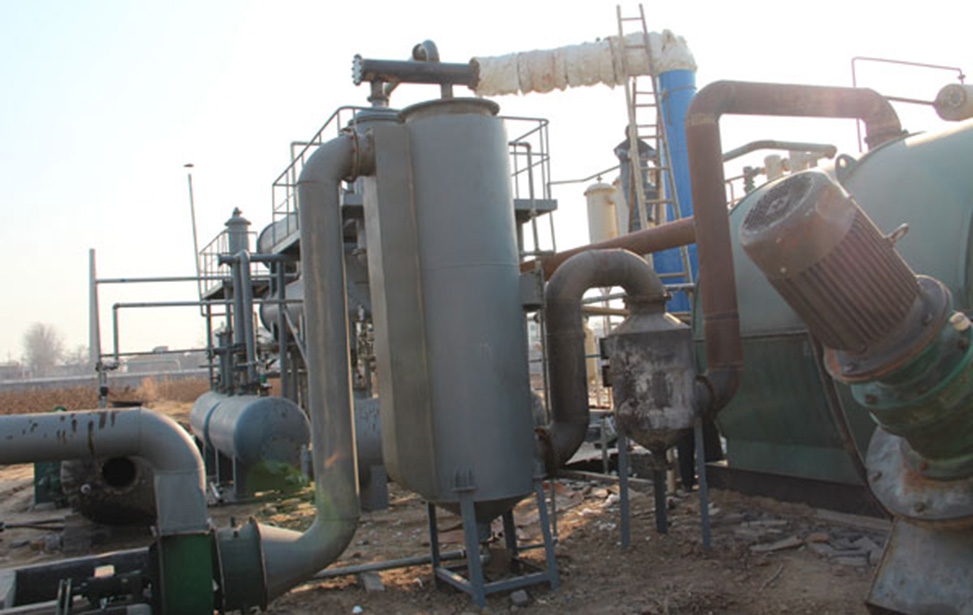 High oil rate waste plastic pyrolysis oil plant