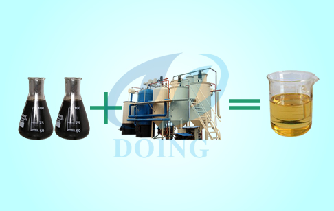 Waste oil to diesel fuel machine