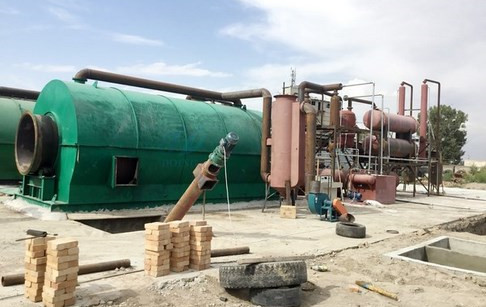 2 sets 12T/D environmentally friendly waste tyre pyrolysis plants installed in Kyrgyzstan