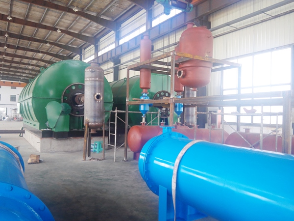 2 sets waste tire pyrolysis plants installed in jiangsu china