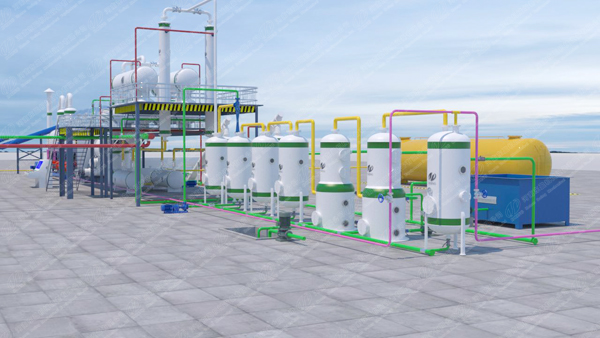 continuous waste tyre pyrolysis plant