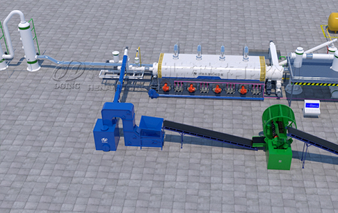 Fully automatic waste tyre pyrolysis plant