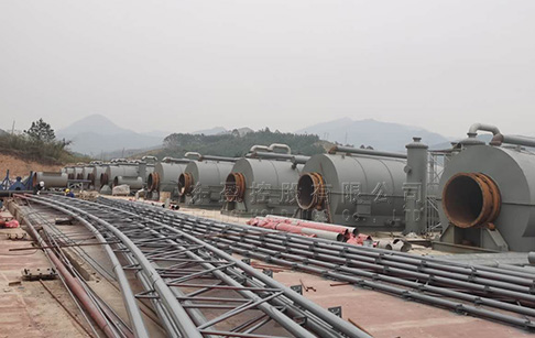 12 sets of 12T waste tyre pyrolysis plant installed in Guangxi, China