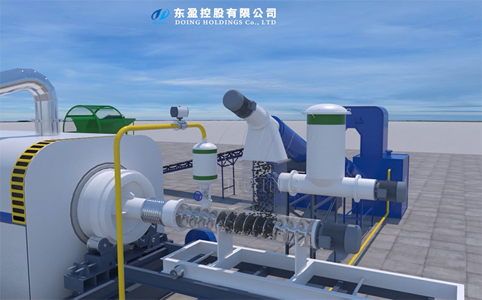 fully continuous pyrolysis plant