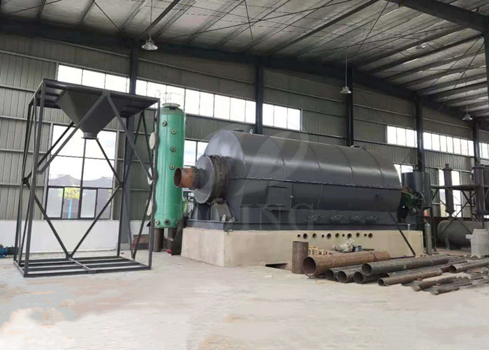Semi-continuous type pyrolysis plant