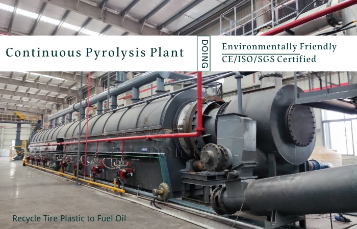 fully continuous pyrolysis plant