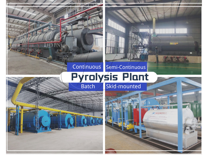 batch continuous waste tire pyrolysis plant