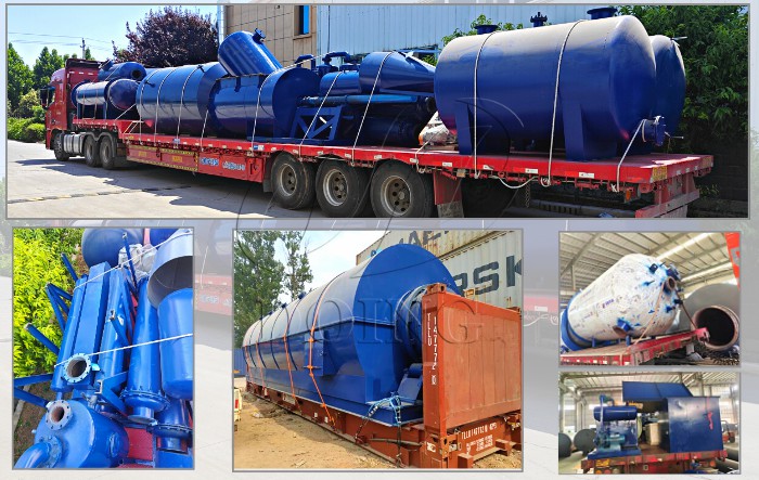 Delivery pictures of DOING waste tire to diesel recycling plant