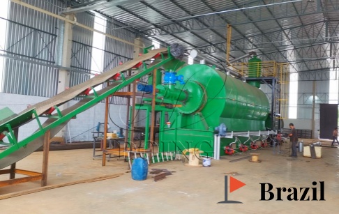 DOING 15TPD semi-continuous pyrolysis plant was installed in Brazil