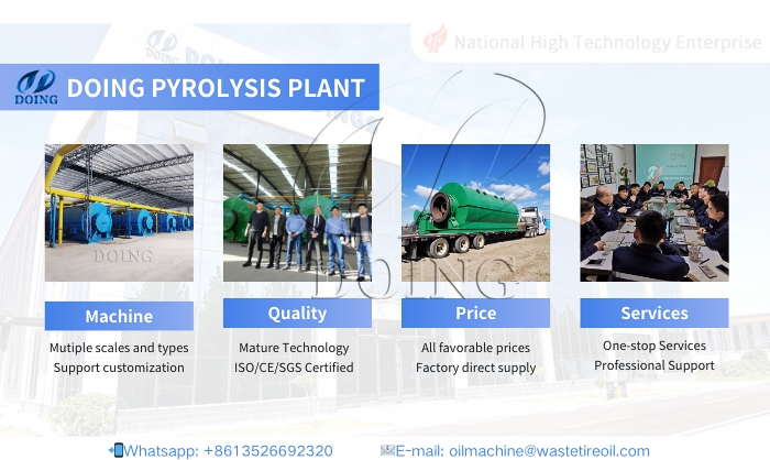 DOING waste tire recycling pyrolysis equipment