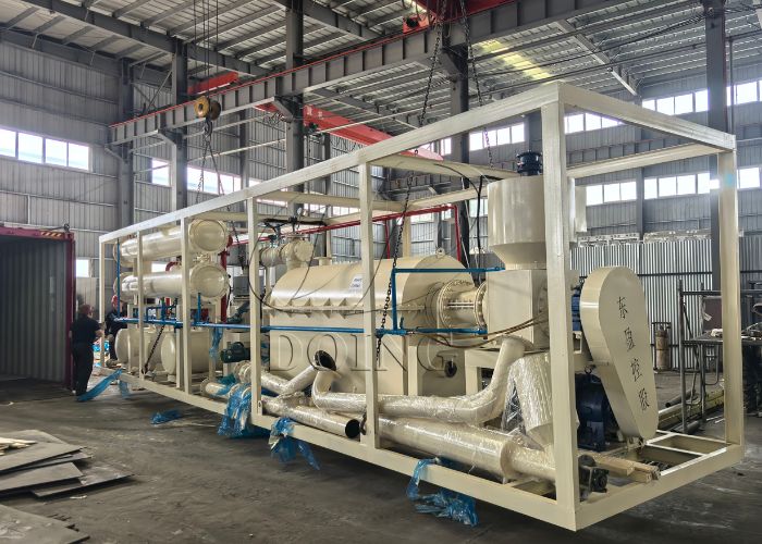 South Korean 1-ton continuous waste plastic to fuel pyrolysis machine