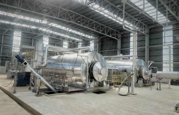 Malaysia oil sludge recycling pyrolysis machine project
