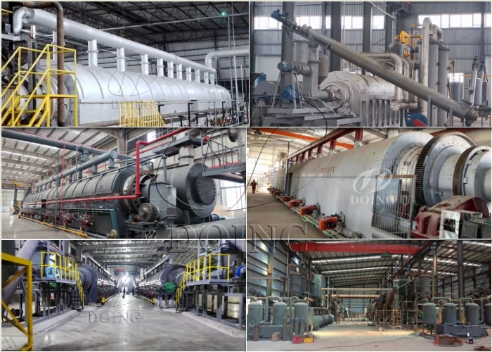 Installation of DOING 50 TPD continuous oily sludge pyrolysis plant in China