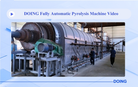 50TPD fully continuous waste tire pyrolysis plant in China operation video