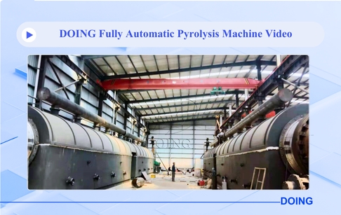 The latest design fully continuous waste rubber tire pyrolysis line running video