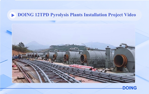 12 sets of 12T waste tyre pyrolysis plant installed in Guangxi, China