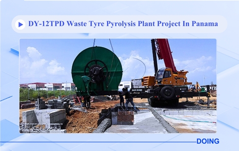 12T waste tyre pyrolysis plant project video in Panama