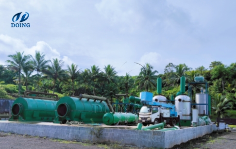 DOING Tire & Plastic Pyrolysis Distillation Plant Successfully Installed in Fiji