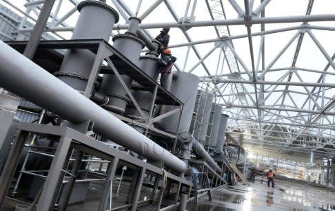 50TPD fully continuous waste tyre pyrolysis plant installed in Russia