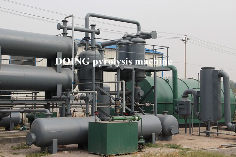 Tire/plastic prolysis plant for power generation