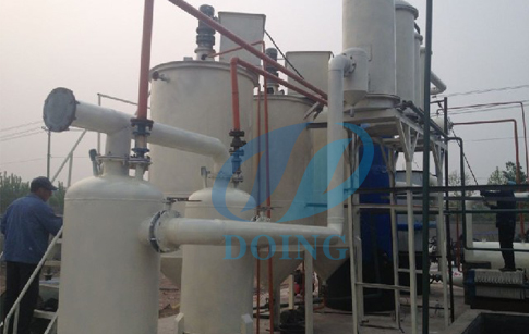 waste plastic to oil refining machine