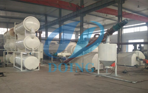continuous waste tire  pyrolysis plant