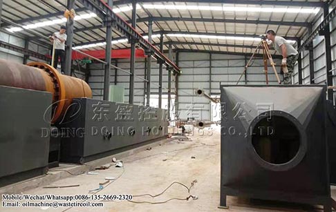 2 sets of 50T/D waste tyre pyrolysis plants installed in Yunnan, China