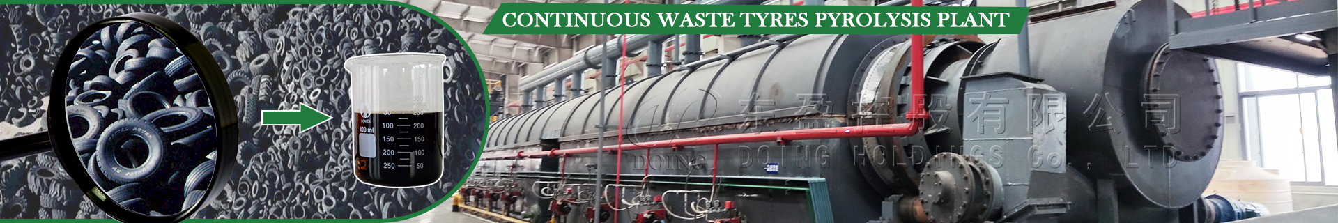 Continuous Waste Tyre Pyrolysis Plant