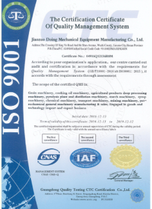 Full automatic pyrolysis machine certificates