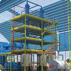 Waste oil recycling distillation plant