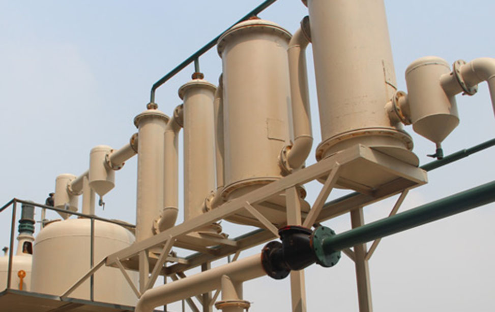 Tire oil to diesel refining machine