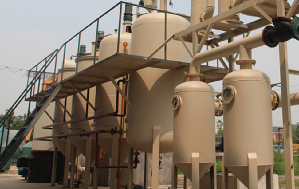 Tire oil to diesel refining machine