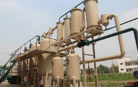 Waste motor oil to diesel refinery