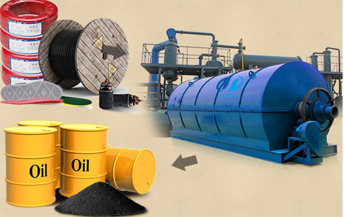 Waste rubber to oil machine