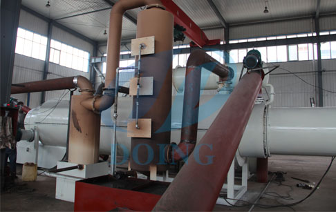 Continuous waste tyre pyrolysis machine