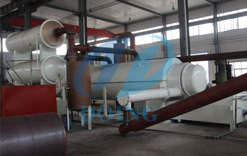 Continuous waste tyre pyrolysis machine