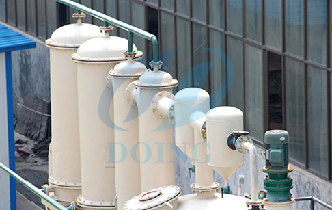 Tire oil to diesel refining plant