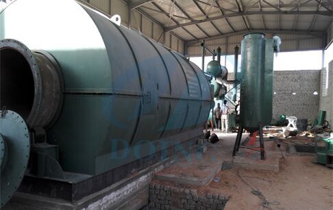 The waste tyre to fuel recycling pyrolysis plant Installation in Egypt