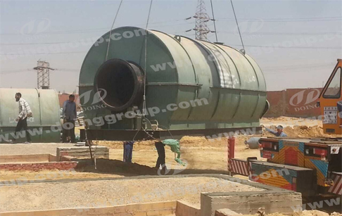 2 sets 10tons pyrolysis plant for tires Installation Site in Egypt