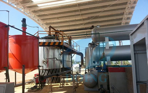 Waste tyre oil to diesel oil plant