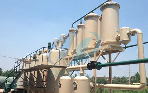 Tire oil to diesel refining plant