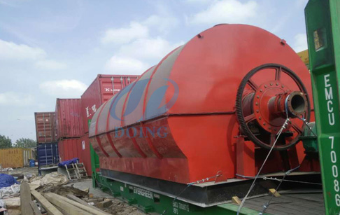 Two sets 10T continuous waste tyre yrolysis plant for Egypt customer finished delivery 