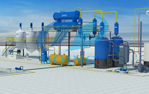 Crude oil refining process plant
