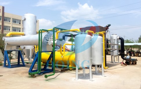 Continuous pyrolysis tire to fuel oil