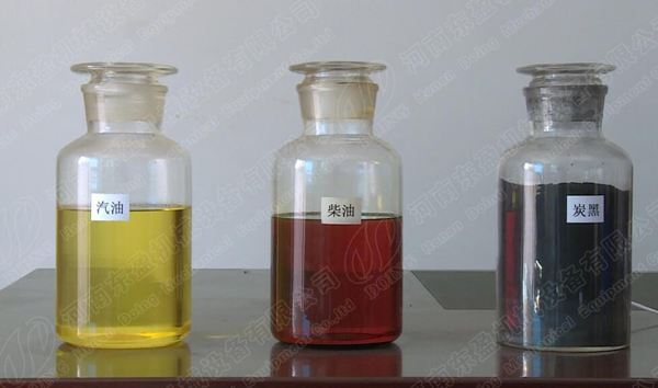 integrated type continuous pyrolysis and distillation plant output products