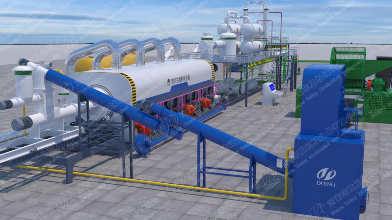continuous oil sludge processing plant
