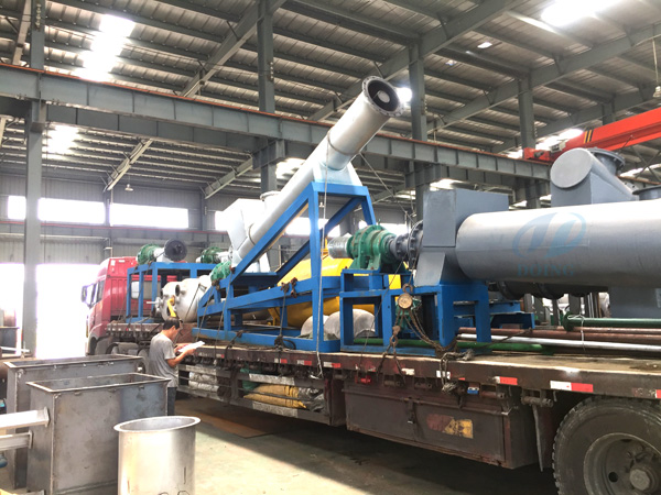 latest design 20t/d continuous waste plastic pyrolysis plant shipped to spain
