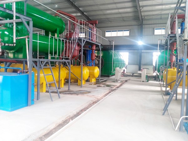 4 sets tyre pyrolysis plants for sale successfully installed in hubei china