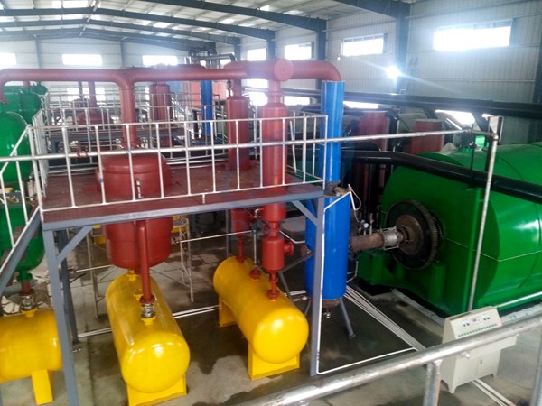 4 sets tyre pyrolysis plants for sale successfully installed in hubei china